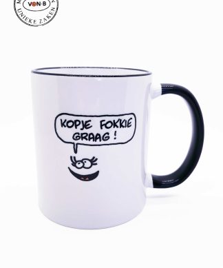 Mok -Kopje fokkie graag - Madam - By Tom Cartoon