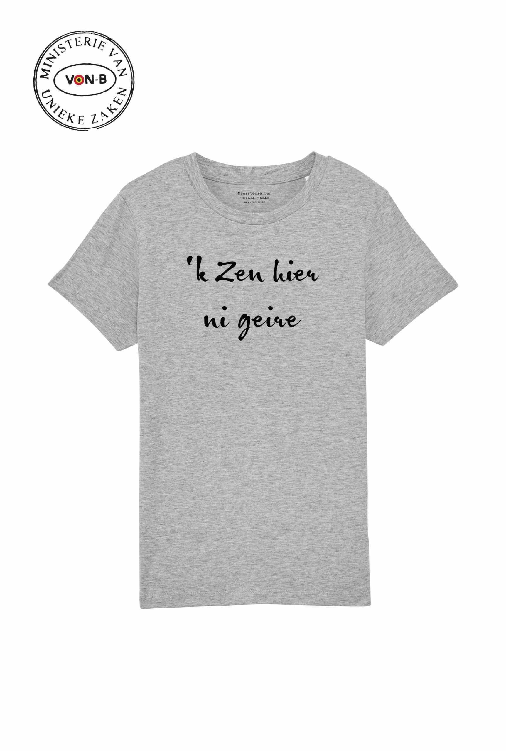 T-shirt kind - Heather grey - 'k Zen hier ni geire