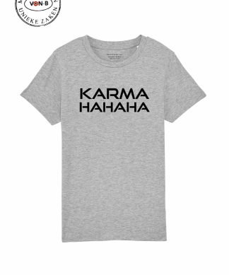 T-shirt kind - Heather grey - Karma hahaha
