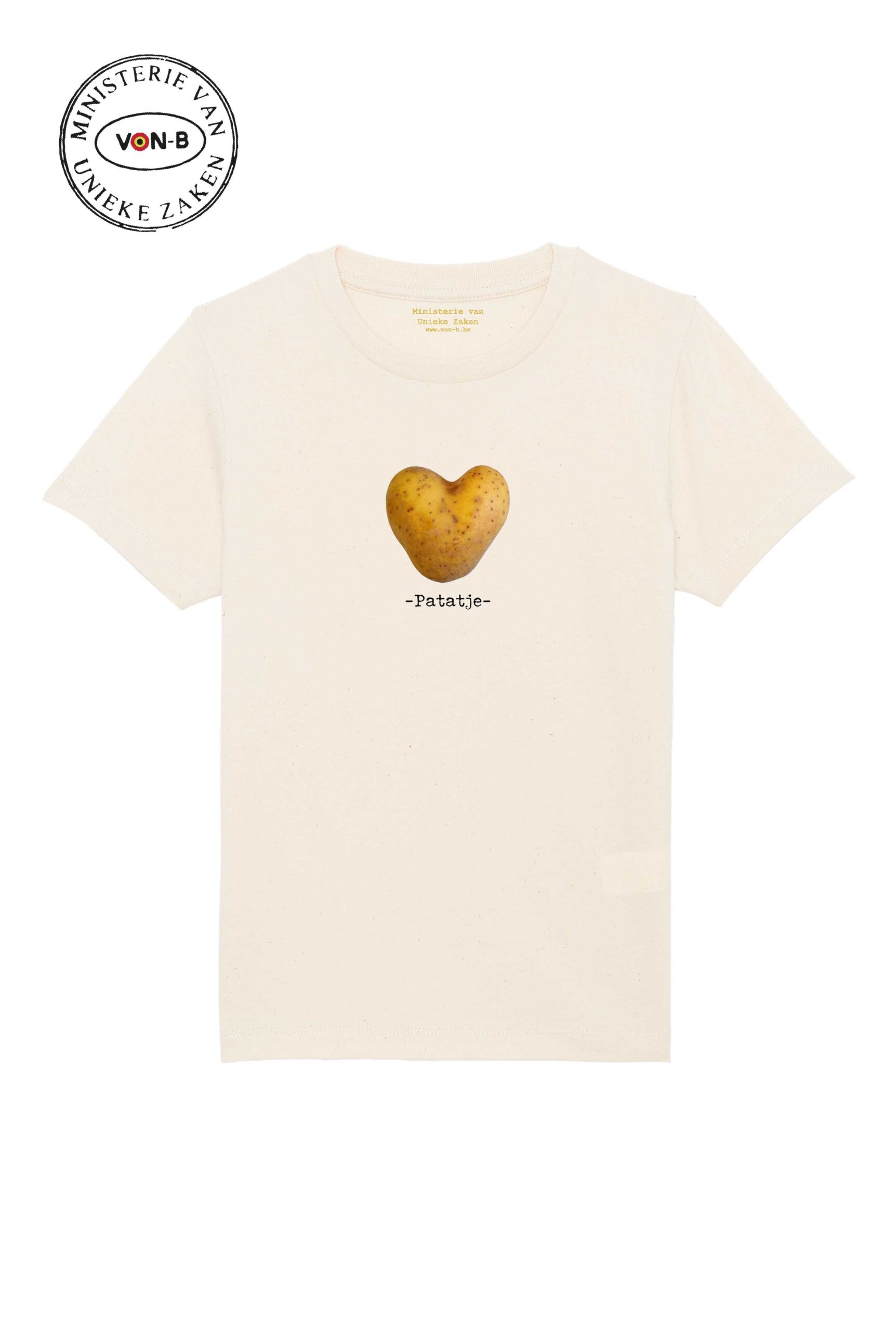 T-shirt kind - Natural raw - Patatje