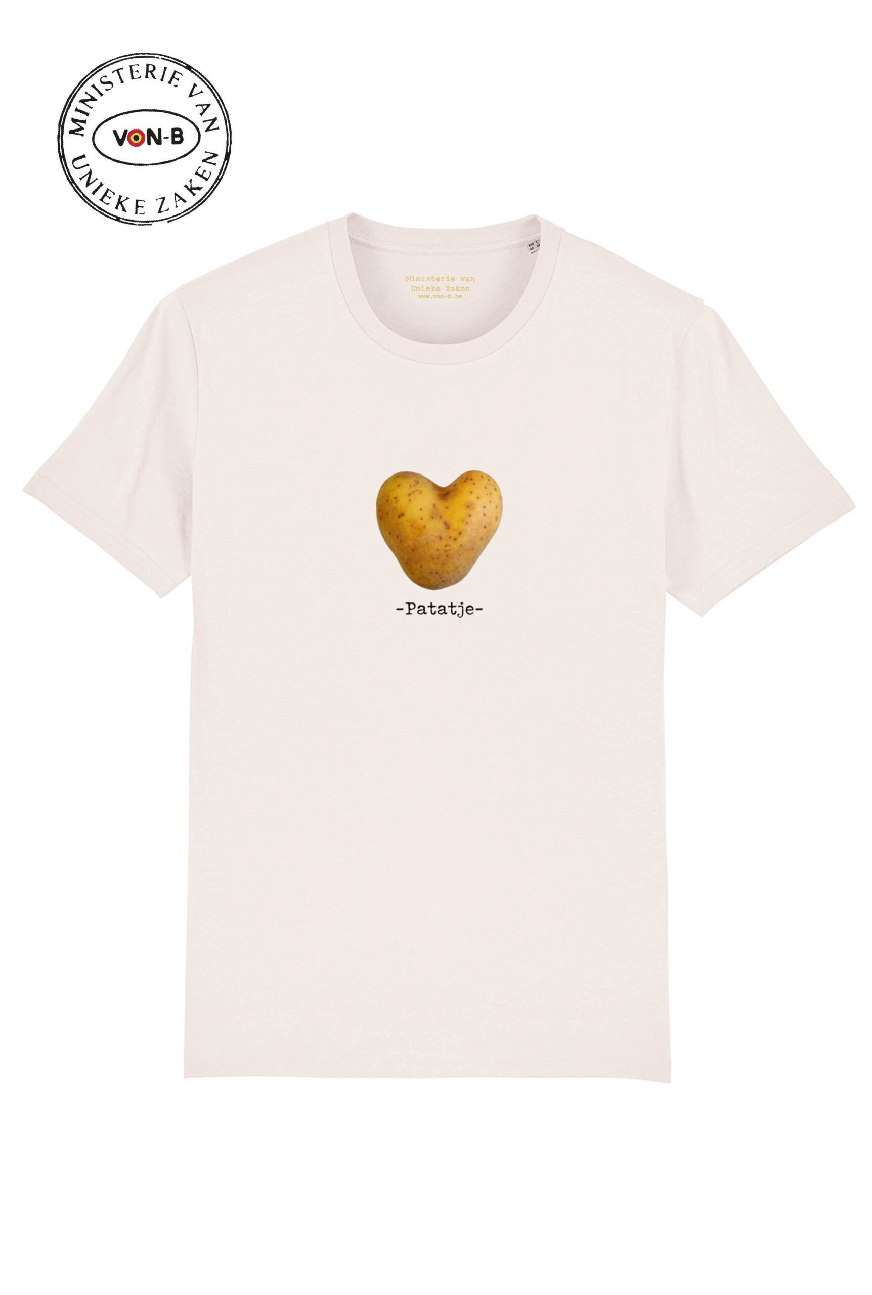 T-shirt unisex - Vintage white - Patatje