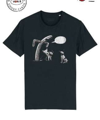 T-shirt unisex - Zwart - Cactus - by Tom Cartoon