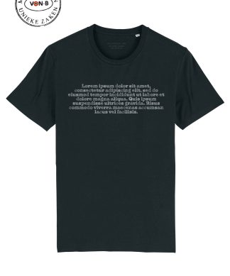 T-shirt unisex - Zwart - Lorem ipsum