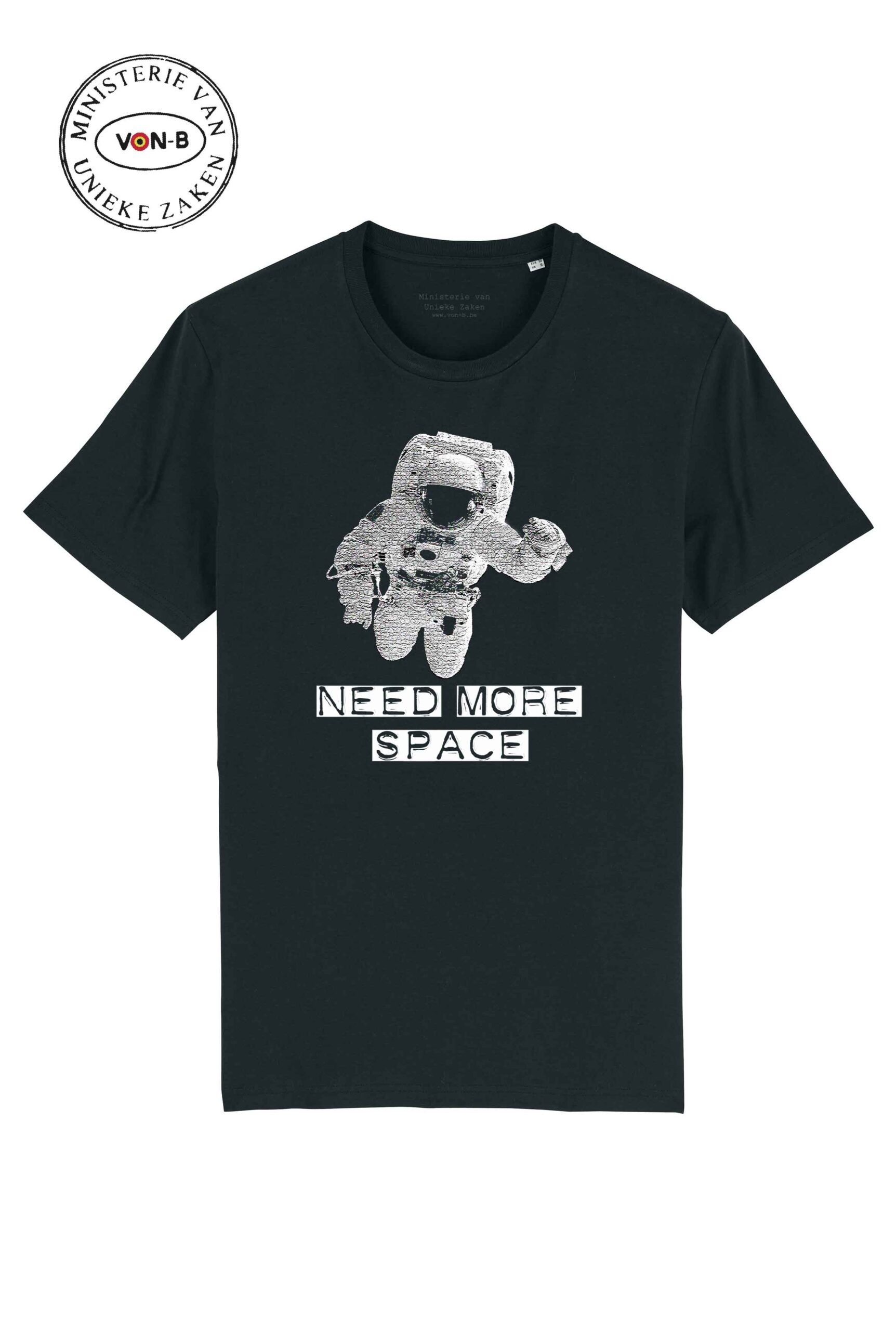 T-shirt unisex - Zwart - Need more space