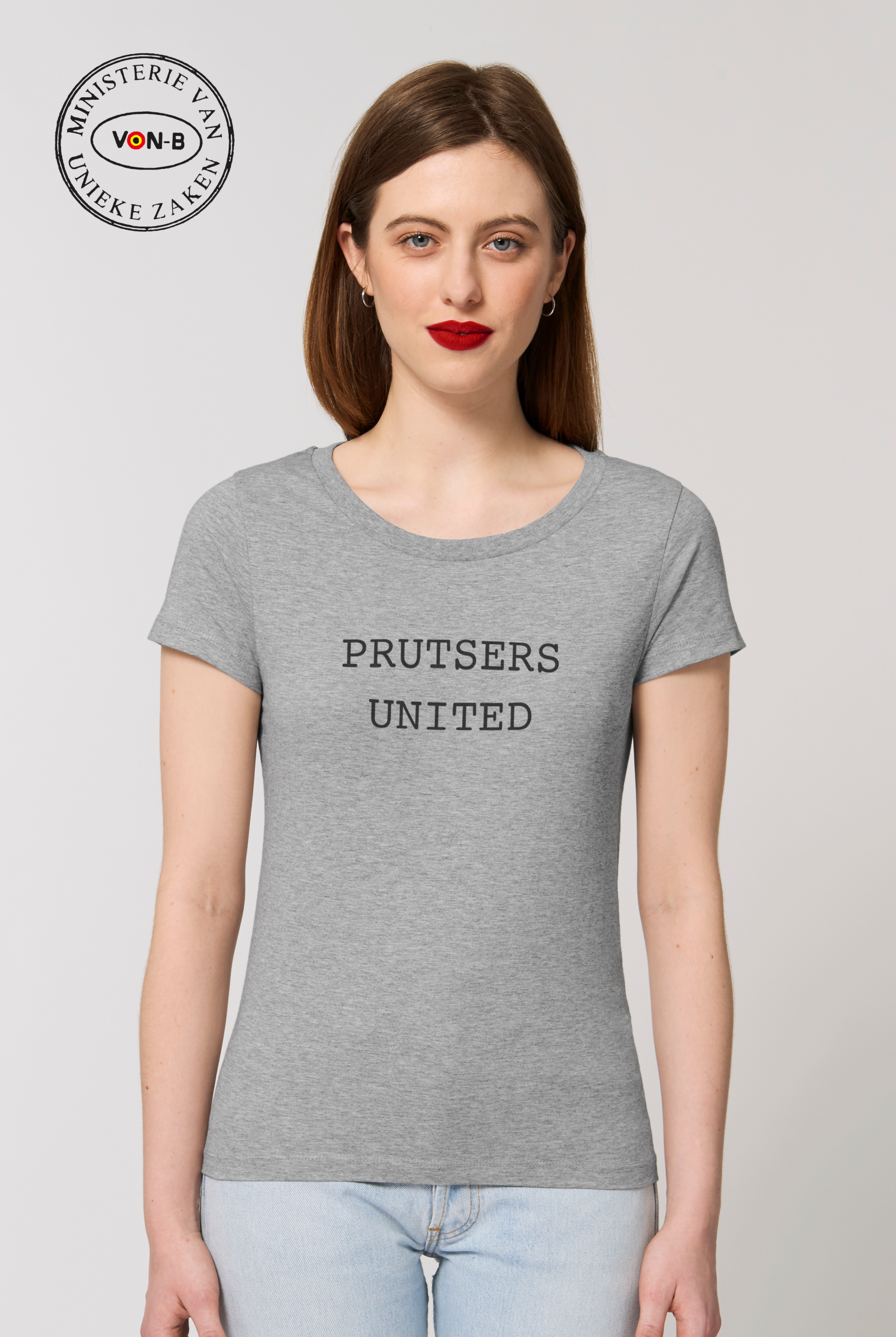 T-shirt vrouw - Heather Grey - Prutsers United