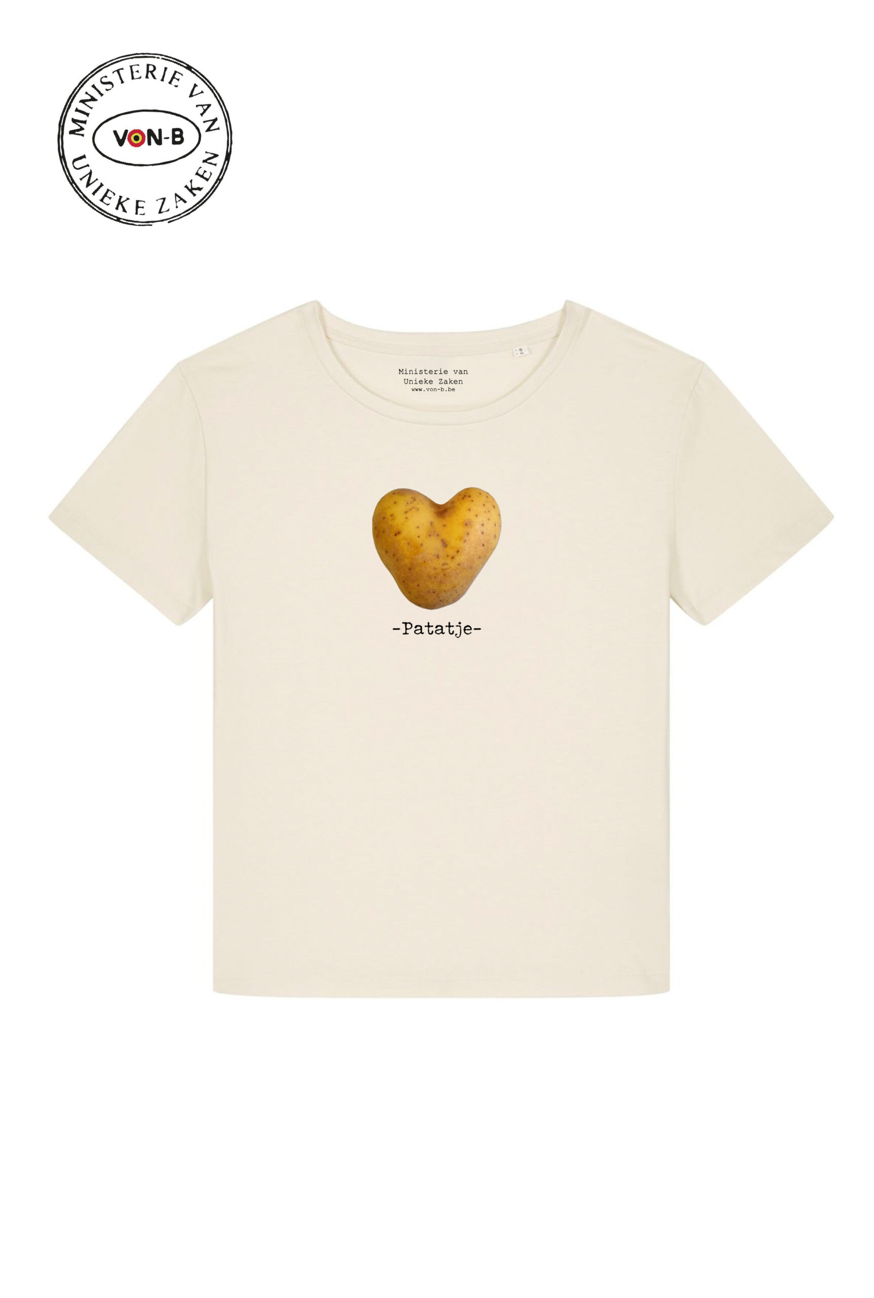 T-shirt vrouw - Natural raw - Patatje