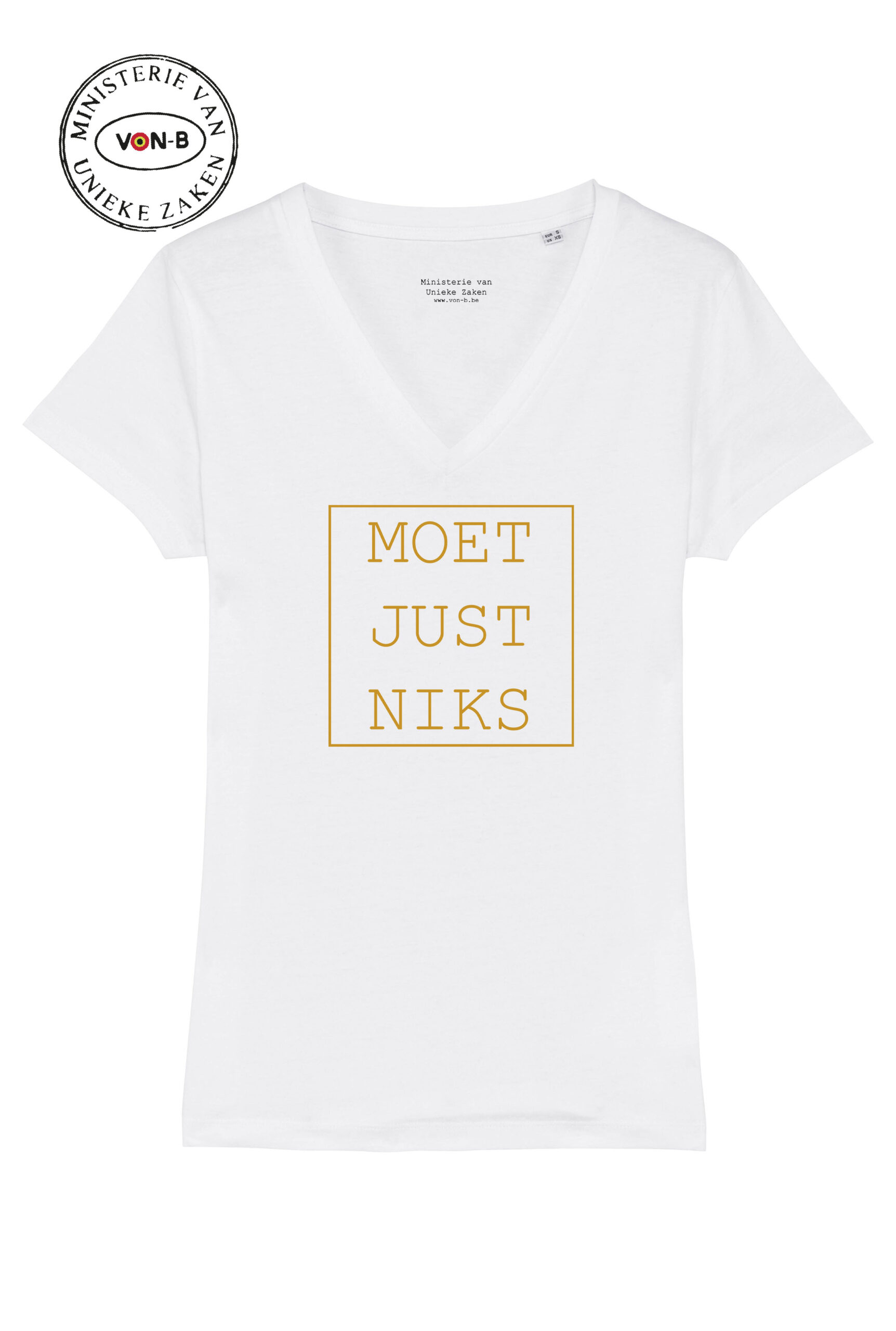 T-shirt vrouw V-hals - Moet just niks - Afbeelding 4