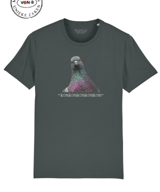 T-shirt unisex - Antraciet - Duif