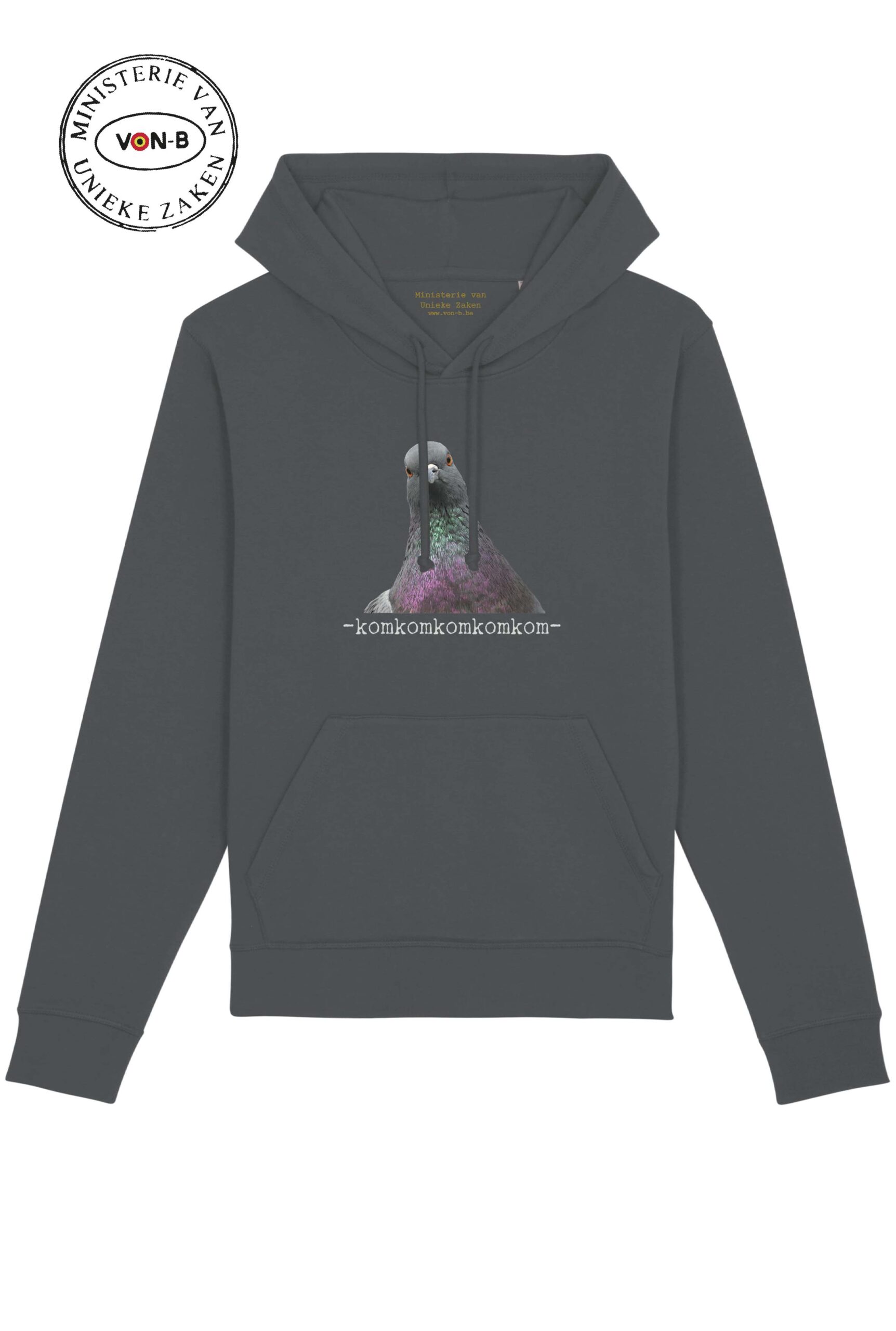 Hoodie unisex - Antraciet - Komkomkom