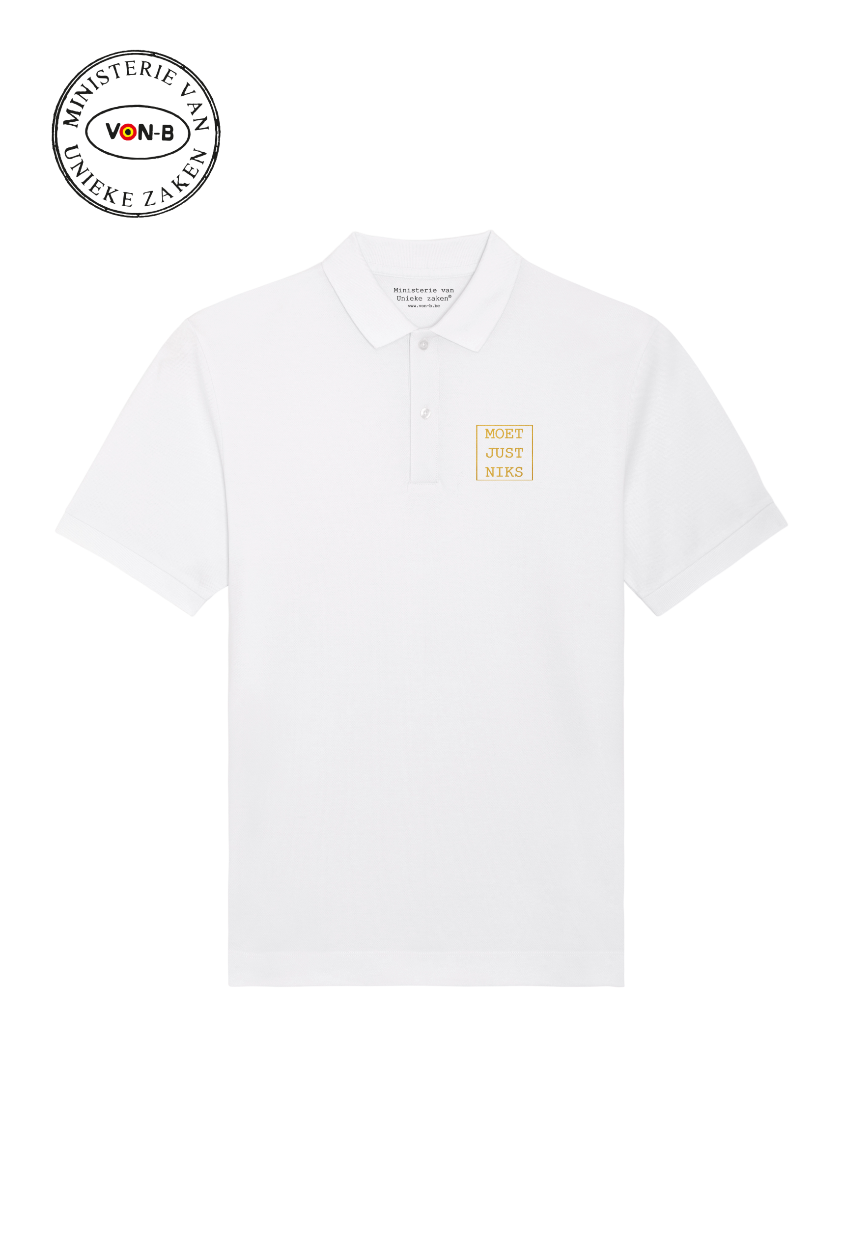 Polo vrouw - Wit - Moet just niks