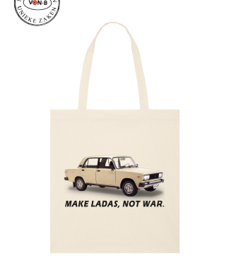 Tote bag - Natural raw - Make ladas, not war