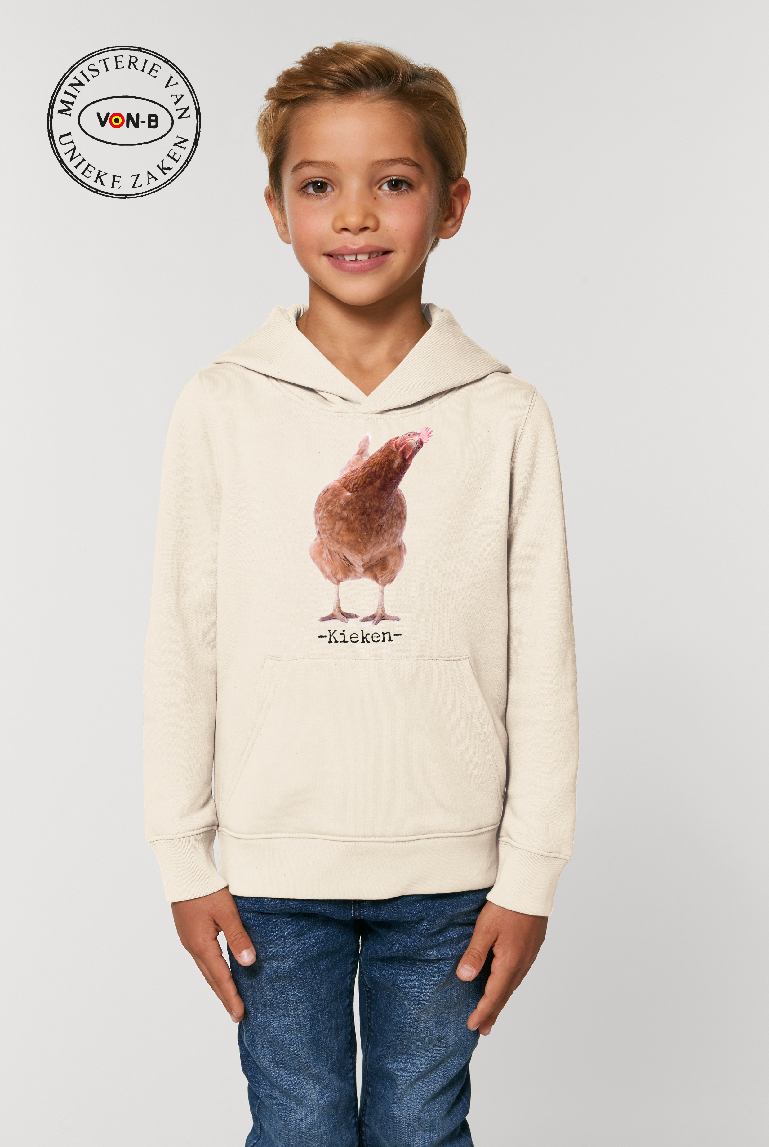 Hoodie kind - Natural raw - Kieken - Afbeelding 3