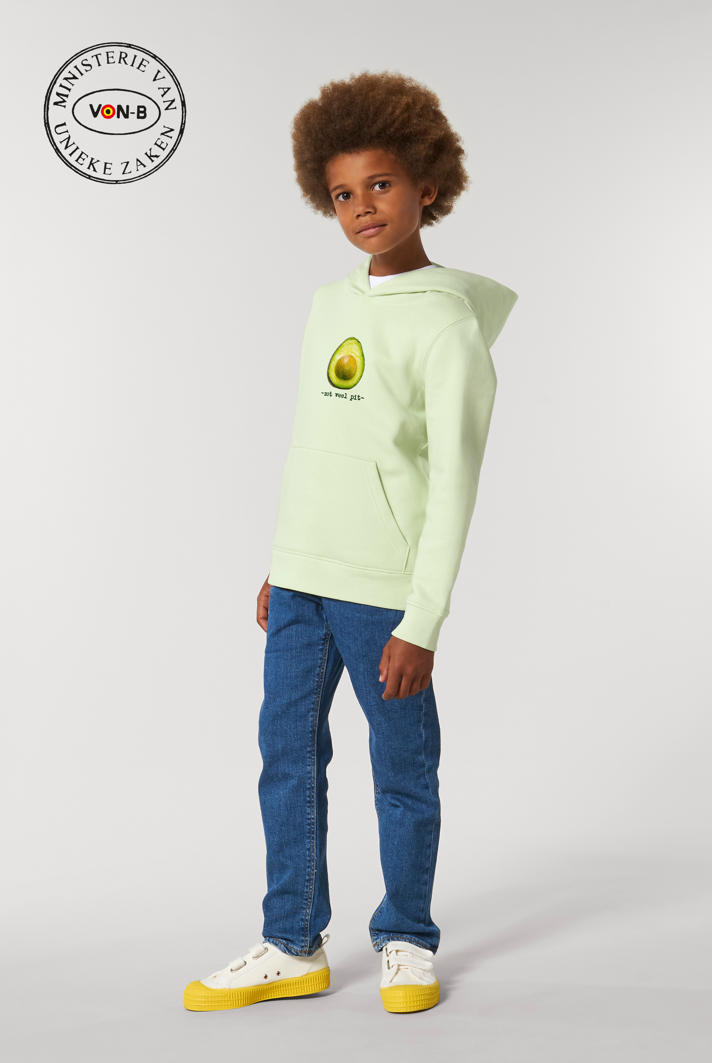 Hoodie kind - Stem green - Zot veel pit avocado - Afbeelding 4