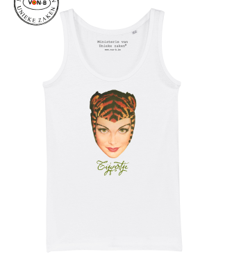 Tanktop vrouw - Wit - Tijgertje