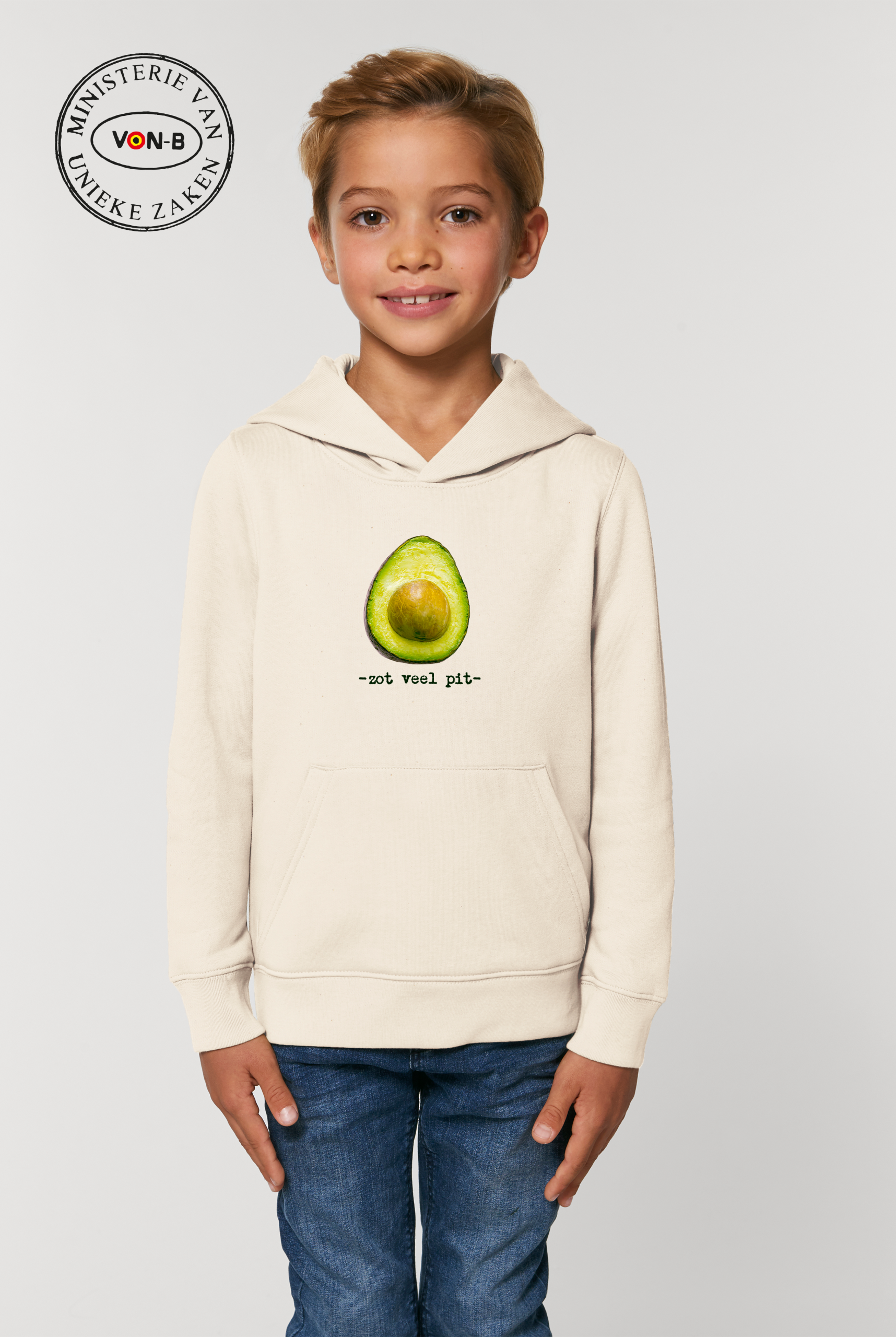 Hoodie kind - Stem green - Zot veel pit avocado - Afbeelding 2