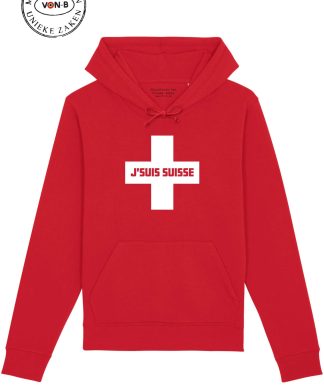 Hoodie unisex - Red - J'suis Suisse
