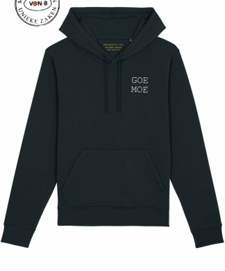 Hoodie unisex - Zwart - Goe moe (klein)