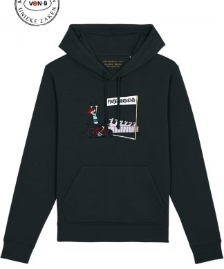 Hoodie unisex - Zwart - Pintje verdiend