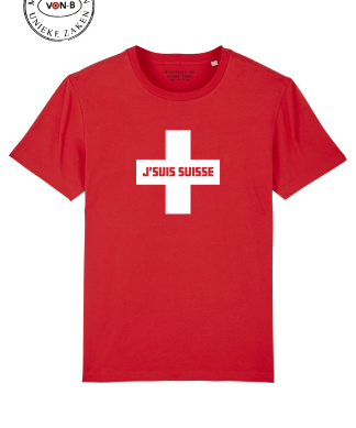 T-shirt unisex - Red - J'suis Suisse