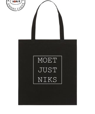 Tote bag - Moet just niks - keuze uit 9 kleuren