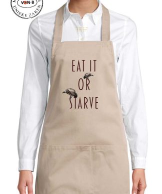 Keukenschort - Beige - Eat it or Starve