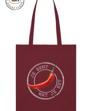 Tote bag - Bordeaux - Je bent wat je eet