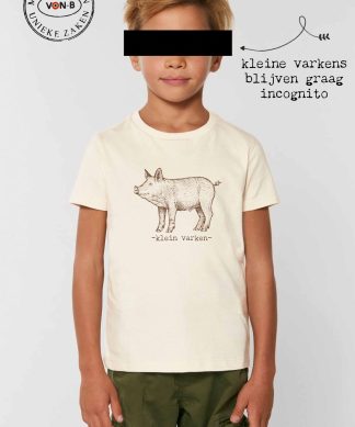 T-shirt kind - Natural raw - Klein varken
