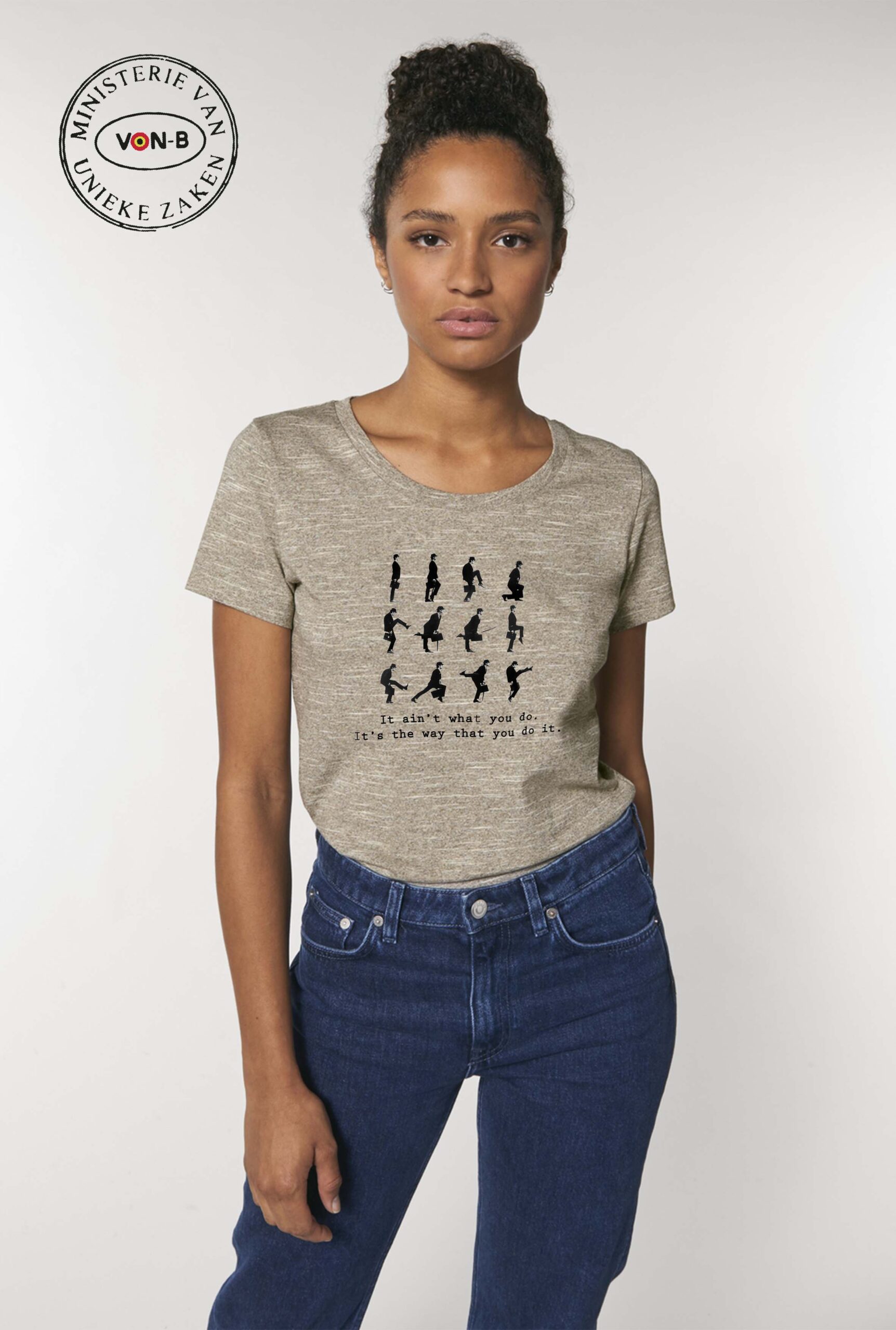 T-shirt vrouw - Wooden heather - Cleese - OP=OP - Afbeelding 2