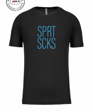 Sportshirt man - Zwart - SPRT SCKS