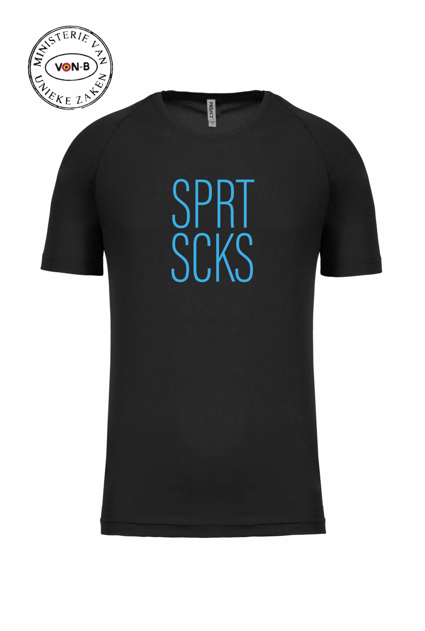 Sportshirt man - Zwart - SPRT SCKS