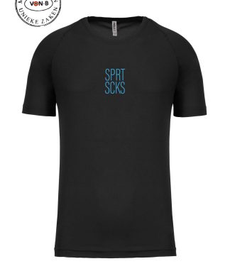 Sportshirt man - Zwart - SPRT SCKS mini