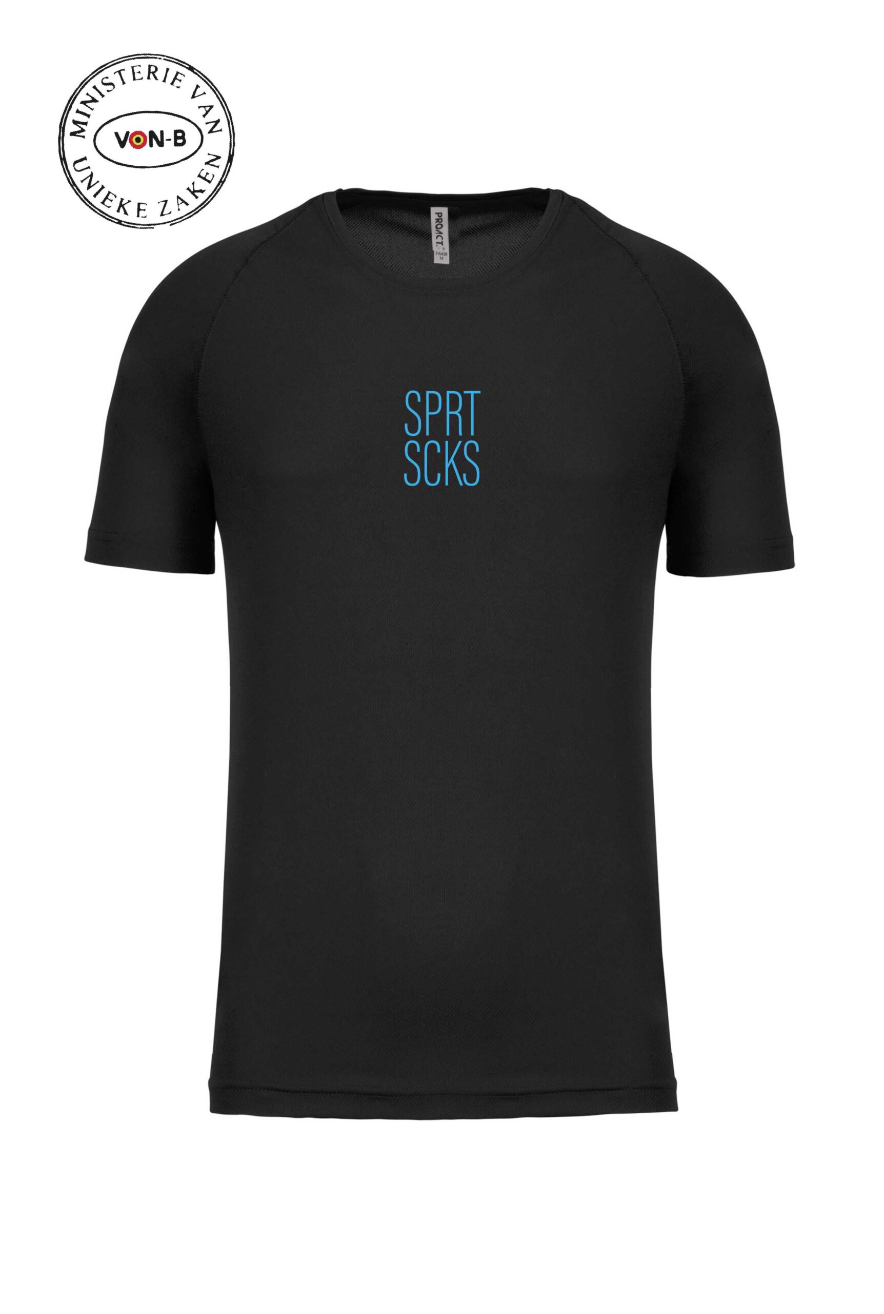 Sportshirt man - Zwart - SPRT SCKS mini