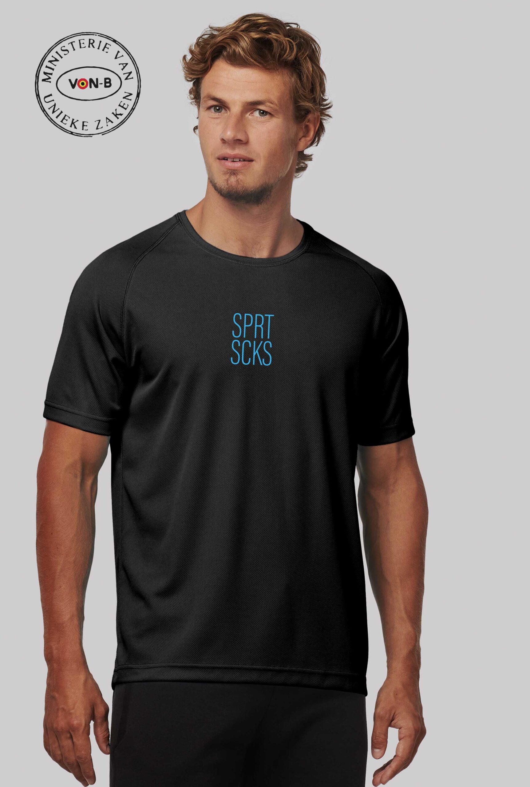 Sportshirt man - Zwart - SPRT SCKS mini - Afbeelding 4