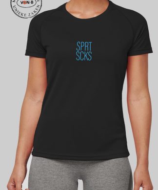 Sportshirt vrouw - Zwart - SPRT SCKS mini