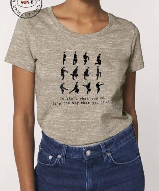 T-shirt vrouw - Wooden heather - Cleese - OP=OP