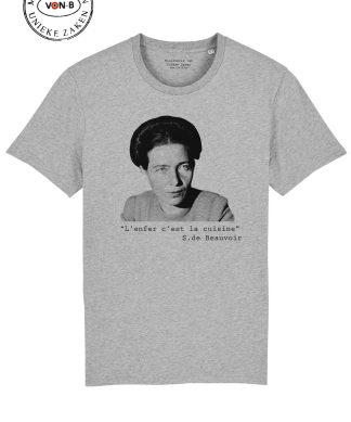 " l' Enfer c'est la cuisine " S. de Beauvoir - Deep in the grey - unisex shirt