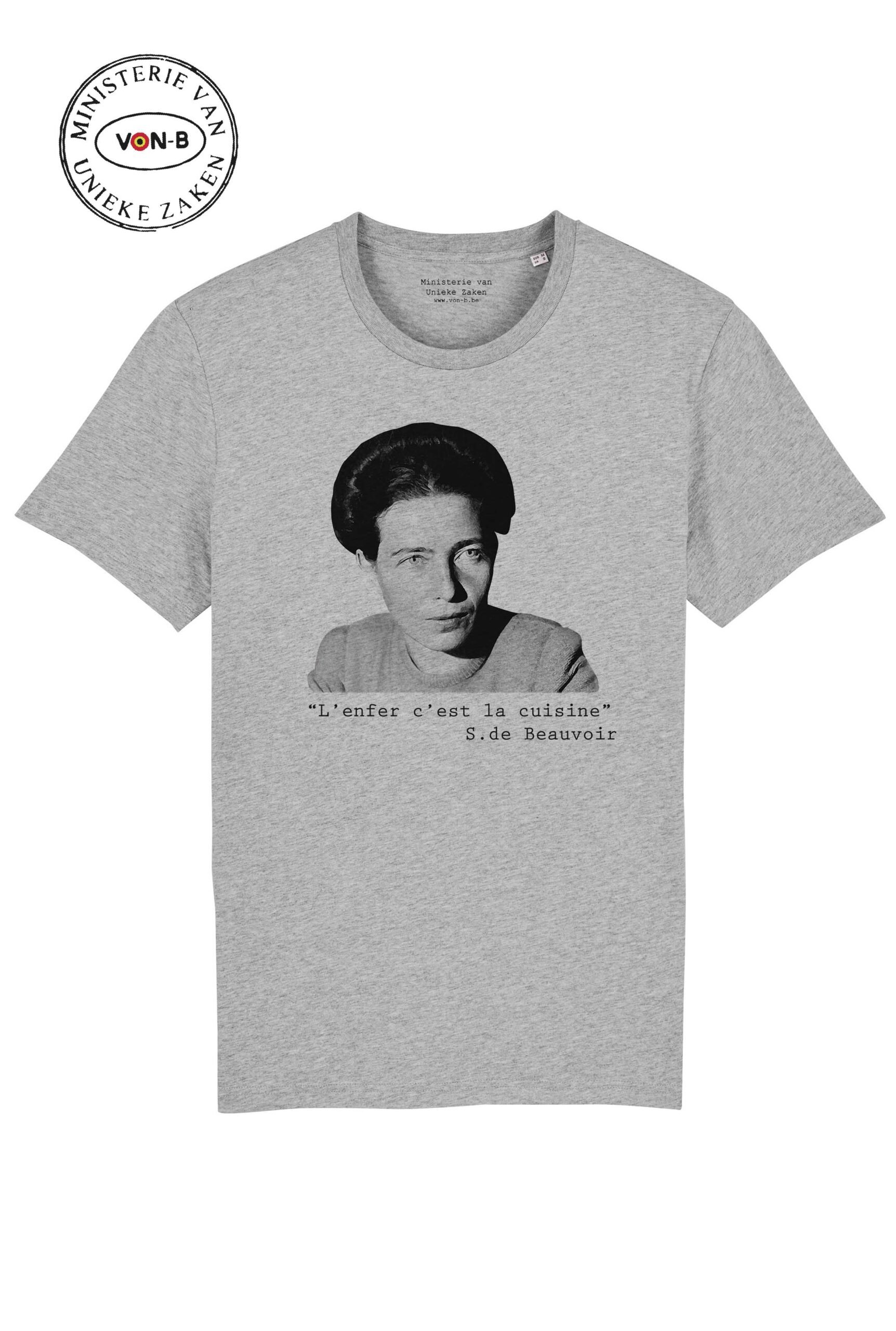 " l' Enfer c'est la cuisine " S. de Beauvoir - Deep in the grey - unisex shirt