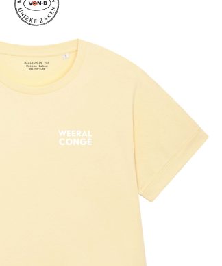 T-shirt vrouw - Relaxed fit - Butter - Weeral congé