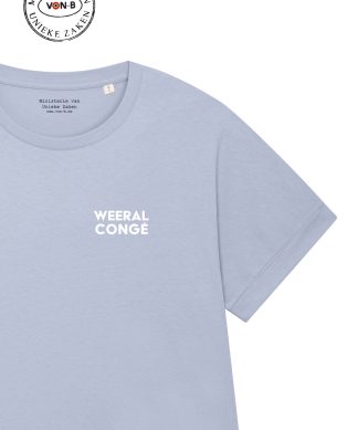 T-shirt vrouw - Relaxed fit - Serene blue - Weeral congé