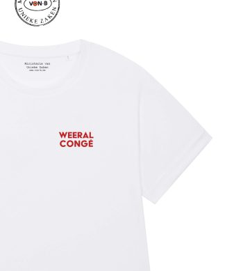 T-shirt vrouw - Relaxed fit - Wit - Weeral congé