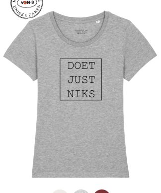 T-shirt vrouw - Doet just niks