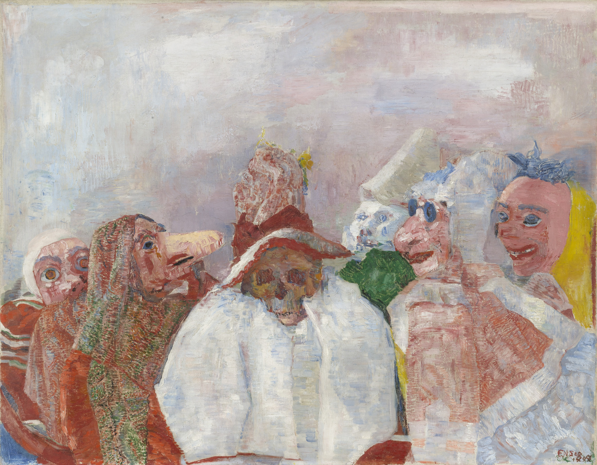 James Ensor, Masks Confronting Death - Oorbellen - Afbeelding 3