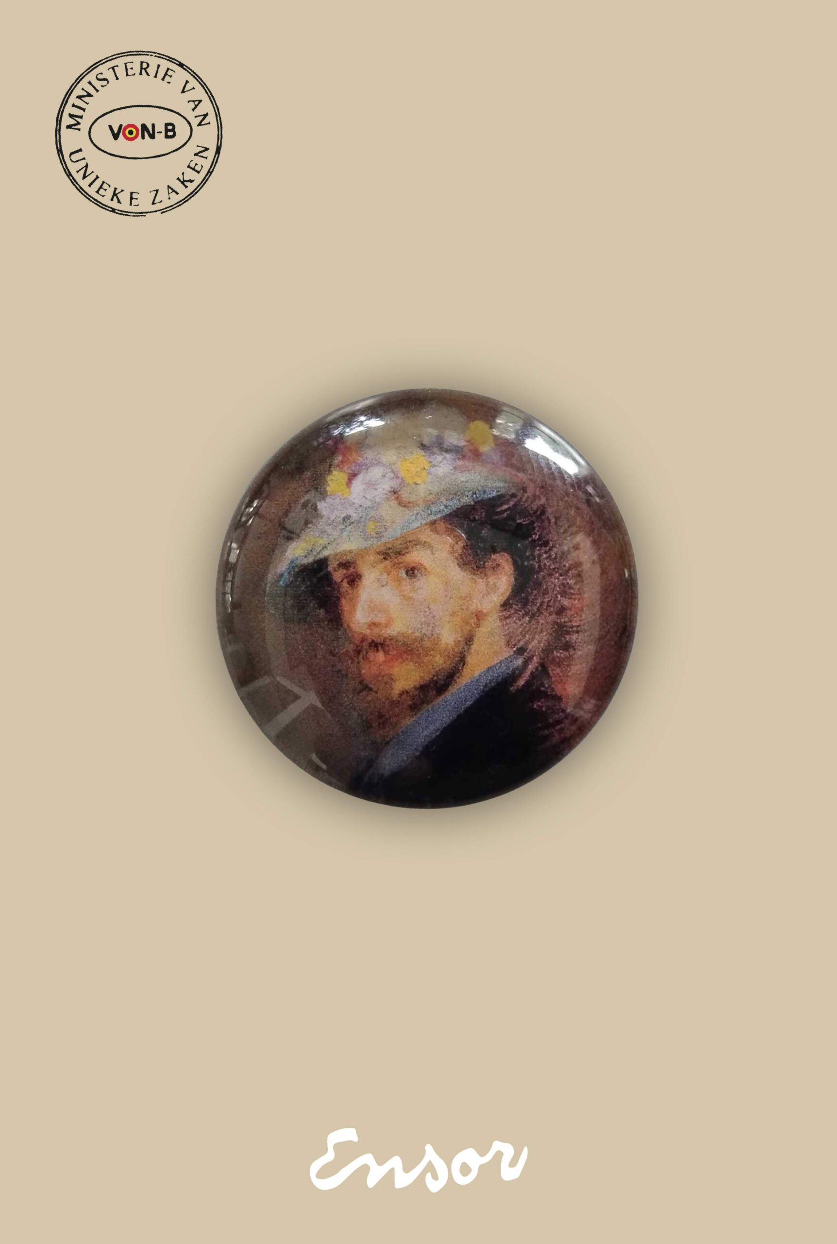 James Ensor, Zelfportret met bloemenhoed - Magneet