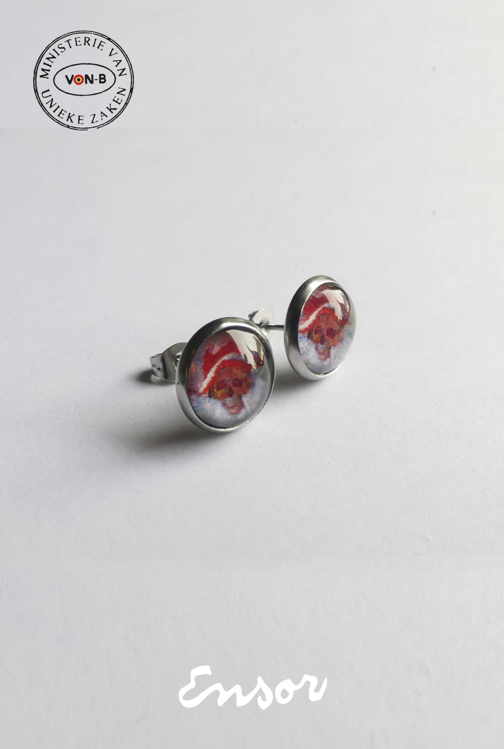 James Ensor, Masks Confronting Death - Oorbellen - Afbeelding 2