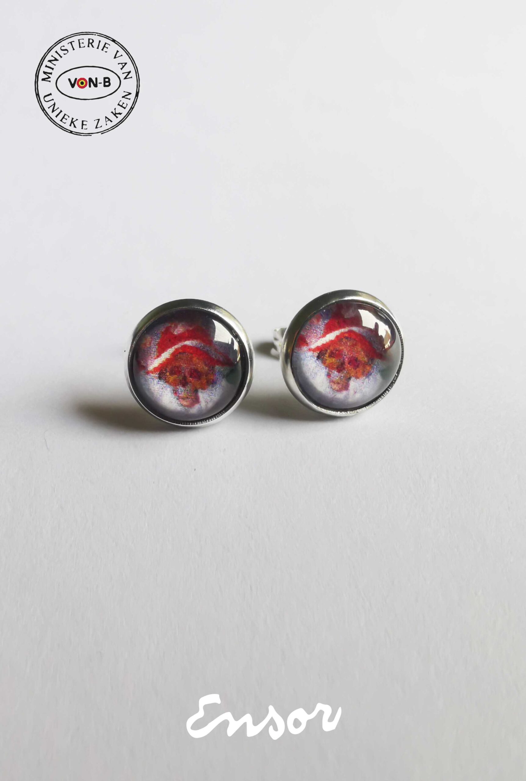 James Ensor, Masks Confronting Death - Oorbellen