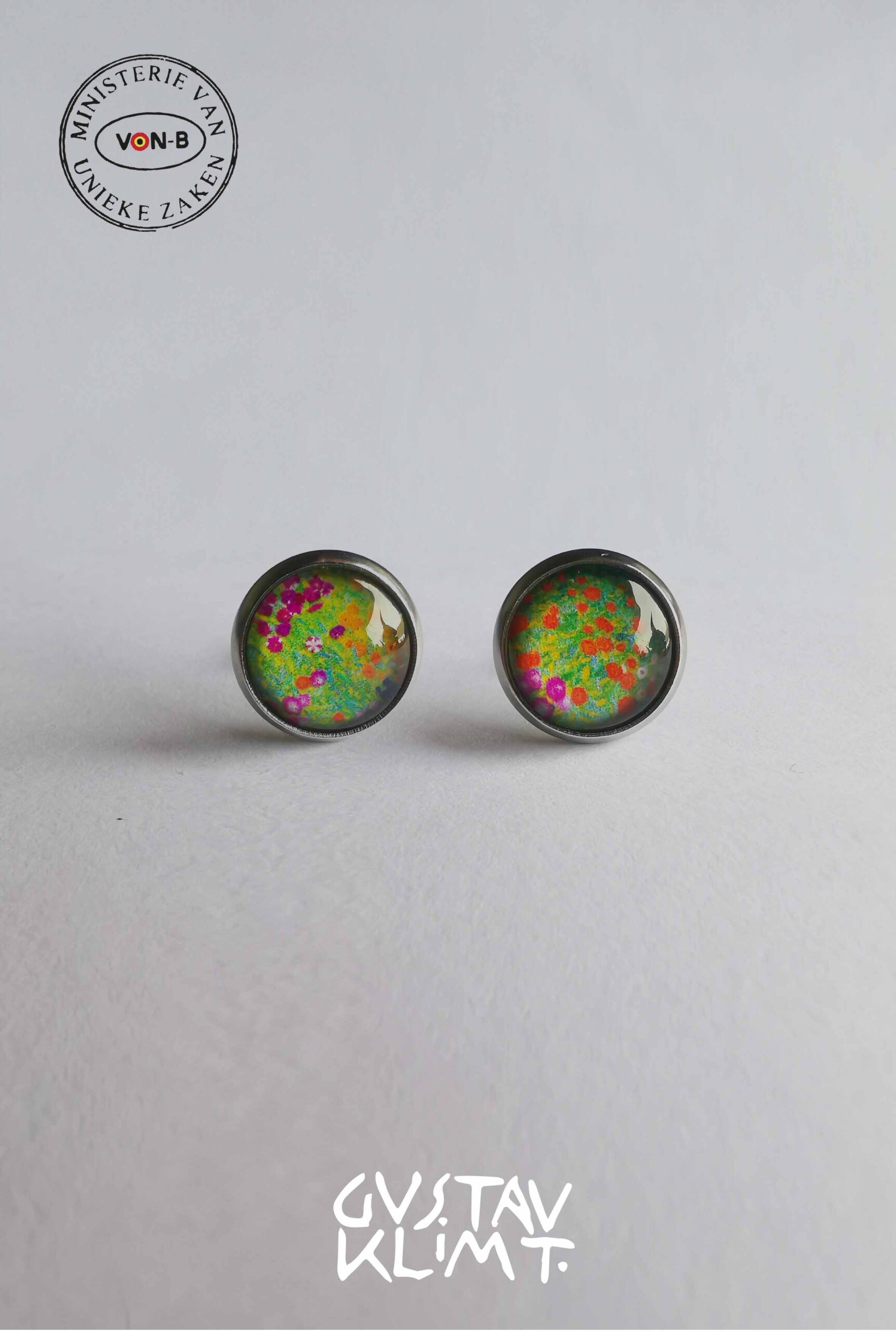 Gustav Klimt, Bauerngarten - Oorbellen - Afbeelding 2