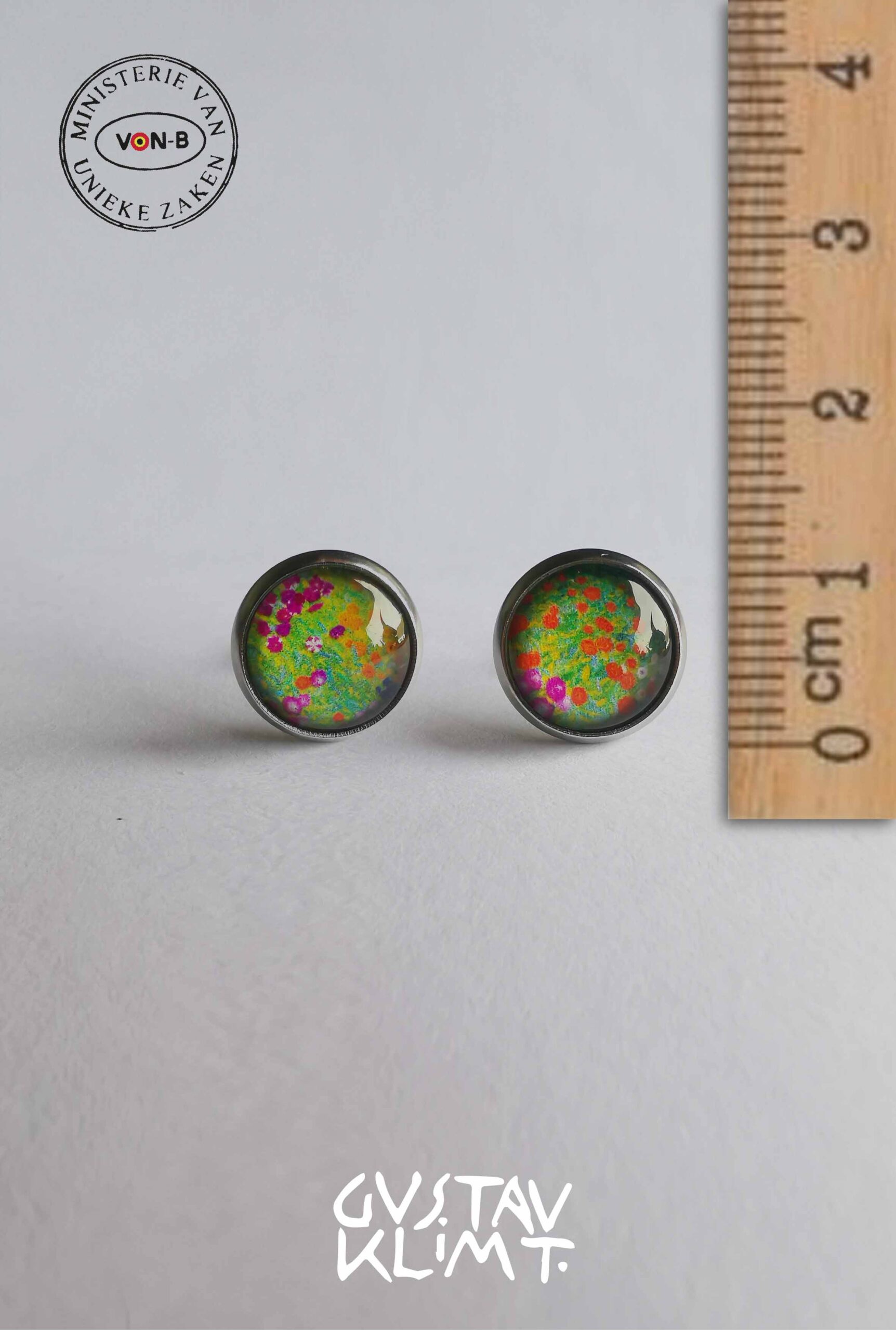 Gustav Klimt, Bauerngarten - Oorbellen - Afbeelding 4