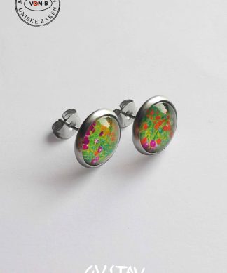 Gustav Klimt, Bauerngarten - Oorbellen