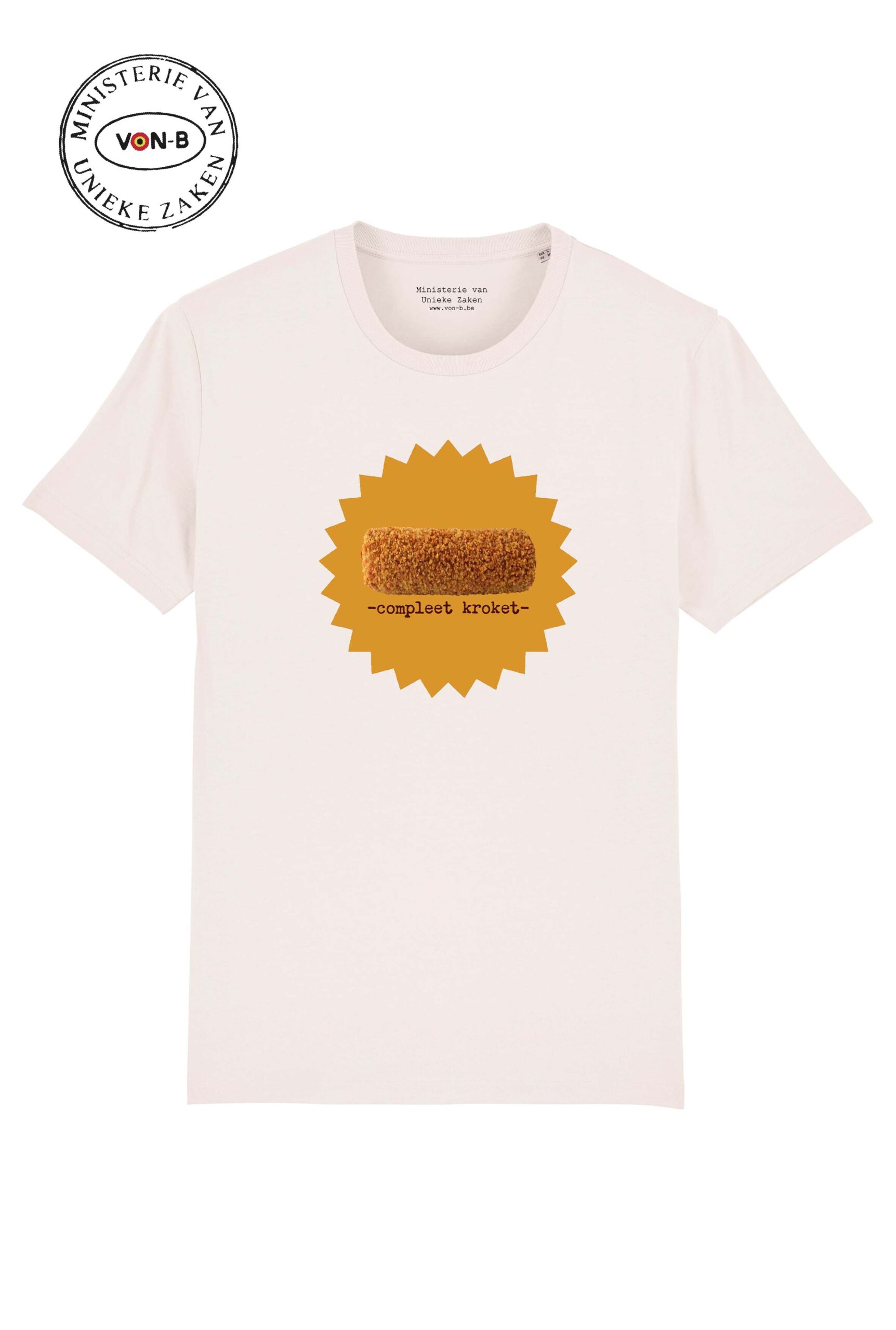 T-shirt unisex - Vintage white - Compleet kroket
