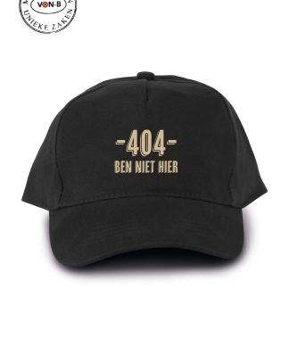 Pet - Zwart - 404 ben niet hier